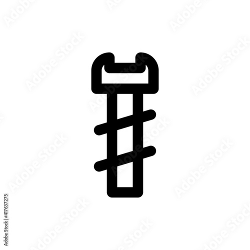 screw icon line style vector
