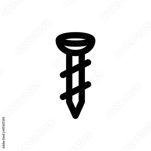 screw icon line style vector