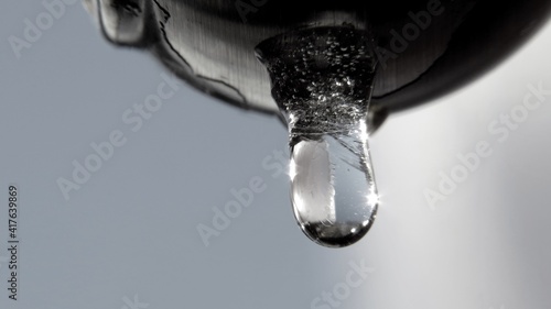 Water drop, melting, warm