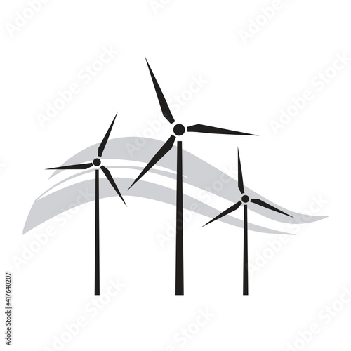 wind turbine, vector