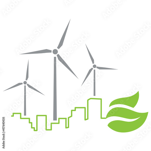 wind turbine, vector