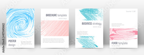 Cover page design template. Minimalistic brochure layout. Classy trendy abstract cover page. Pink an © Begin Again