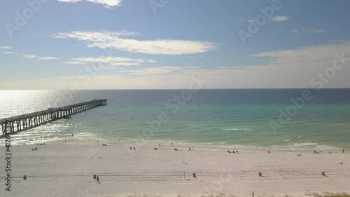 527 Aerial of a pier in Panama City Florida