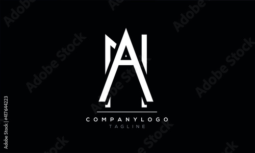 Abstract Letter Initial AN NA Vector Logo Design Template