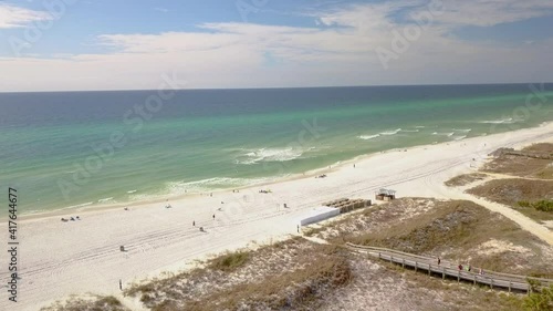 528 Drone shot of Panama City beach in Florida