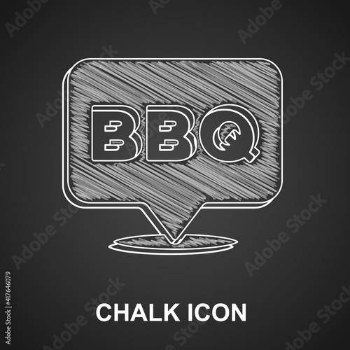 White Barbecue icon isolated on crumpled paper background. Heat symbol. BBQ grill party. Paper art style. Vector.