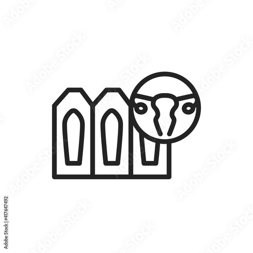 Suppository color line icon. Outline pictogram for web page.