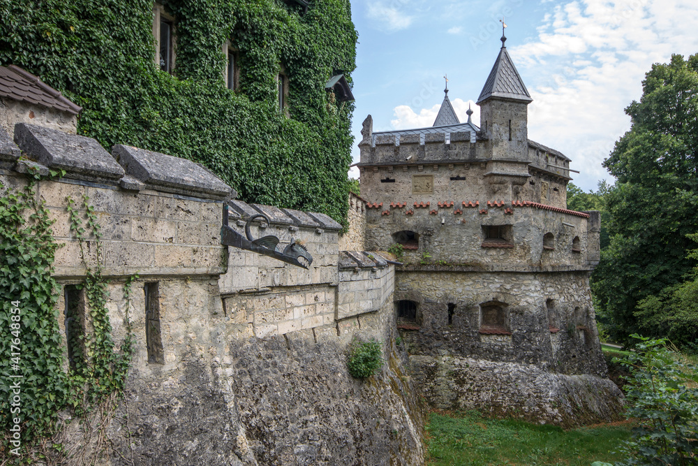 Lichtenstein, Germany. The grounds of castle Lichtenstein Schloss in Baden-Wurttemberg