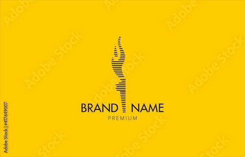 Shadow Torch Lighter Vintage Logo Vector Template
