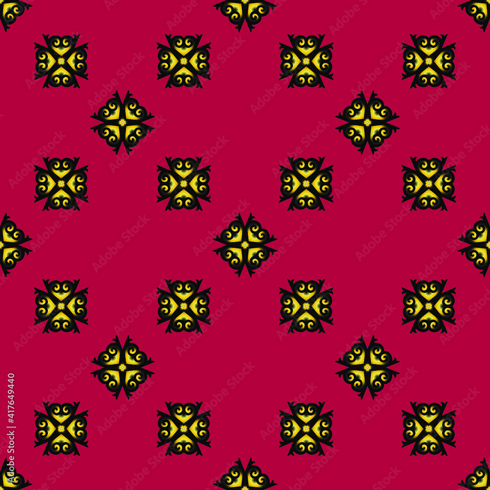Vector ornamental seamless pattern. Background and wallpaper in ethnic style. Vector illustration can be used for backgrounds, motifs, textile, wallpapers, fabrics, gift wrapping, templates.	