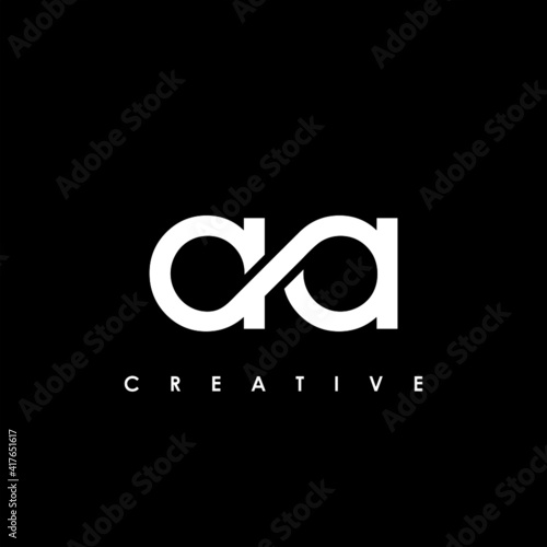 AA Letter Initial Logo Design Template Vector Illustration photo