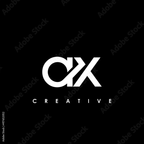 AX Letter Initial Logo Design Template Vector Illustration