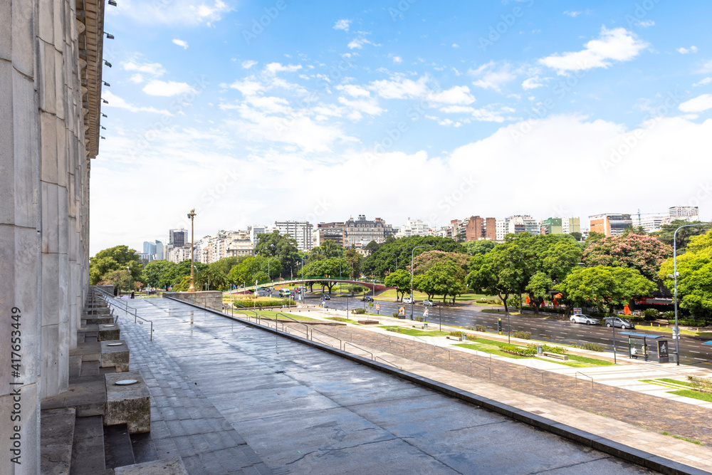 View of the city of Buenos Aires from the University of Buenos Aires Law School in Avenida do Libertador.