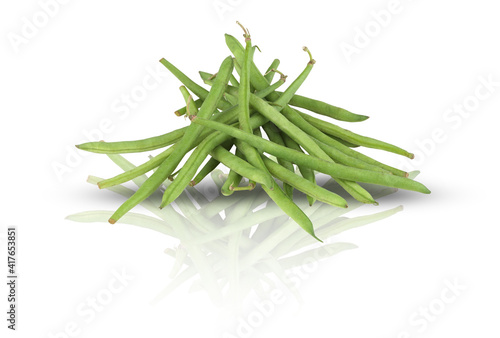 beans mirror shadows reflections isolated on​ white​ background​ with clipping path​
