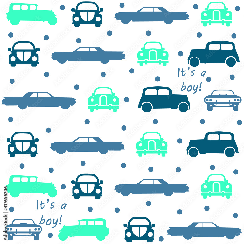 seamless children's pattern boys, typewriters for backgrounds,  clothing