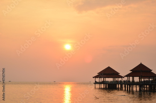 Beautiful view of the sunrise on Kartini Beach, Jepara, Indonesia © Nasrul Ma Arif