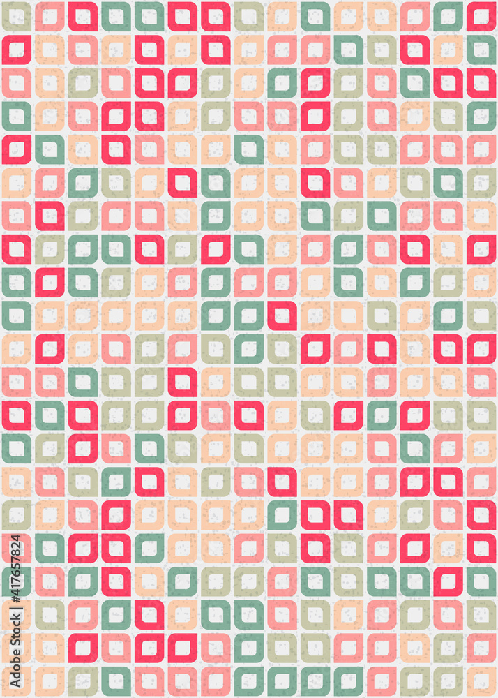 Fototapeta premium Abstract Geometric Pattern generative computational art illustration