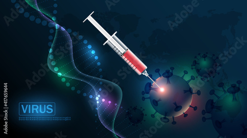 Coronavirus disease 2019 (Covid-19) ,Novel Coronavirus Pneumonia(NCP) ,2019-nCoV, Virus cell on background,vector illustration.