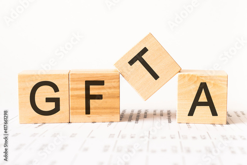 GFTA - Grand Free Trade Area acronym, business concept background