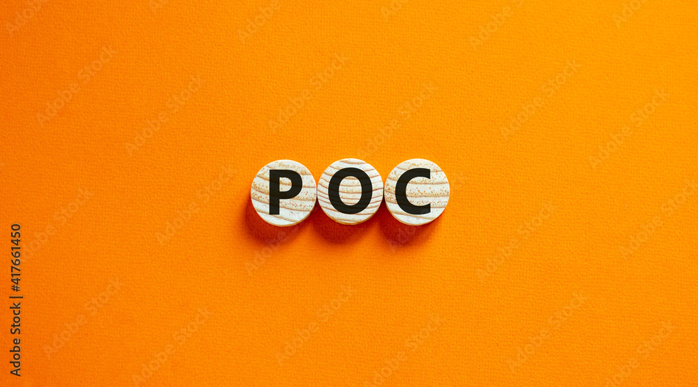 POC, people of color symbol. Wooden circles with the word POC, people of  color. Beautiful orange background. Business and POC, people of color  concept, copy space. Photos | Adobe Stock