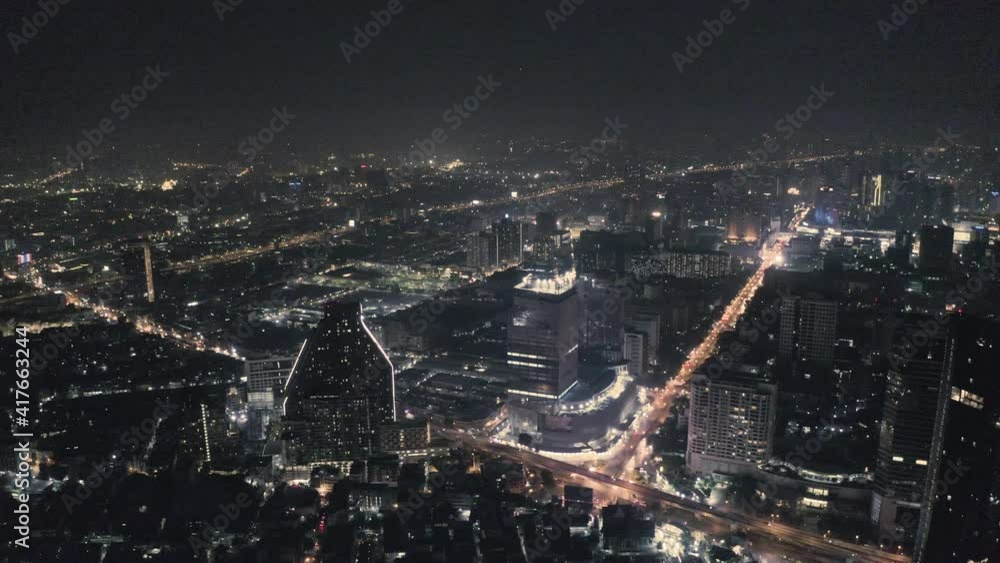 Aerial view of Bangkok at Night Aerial view of Bangkok at Night