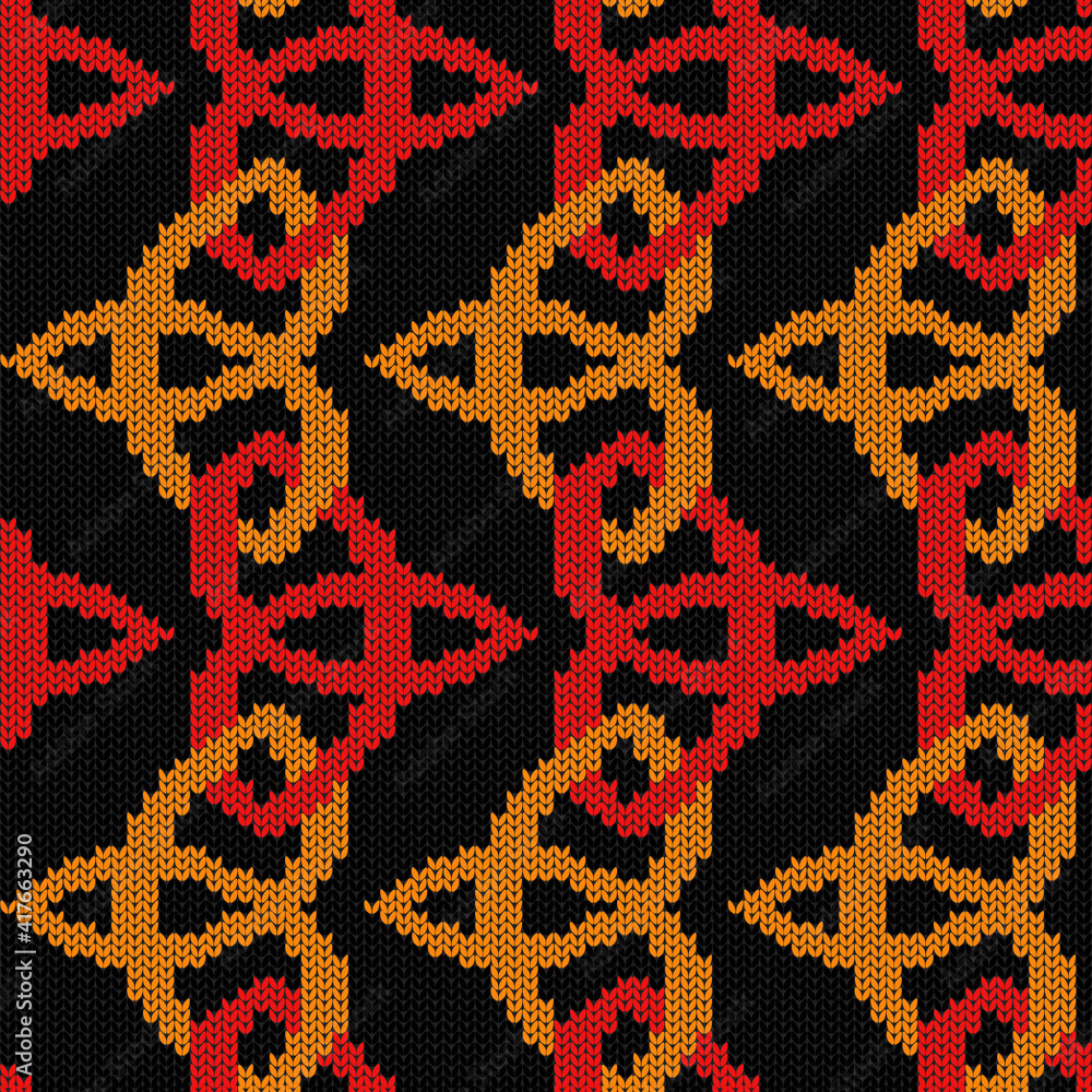 Ornate seamless knitted pattern Ornate seamless knitted pattern