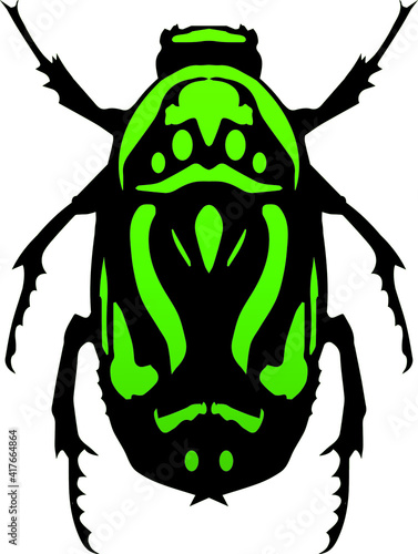 Tiny insect flat vector illustration. For a coloring book, textile fabric prints, phone case, greeting card. logo, calendar