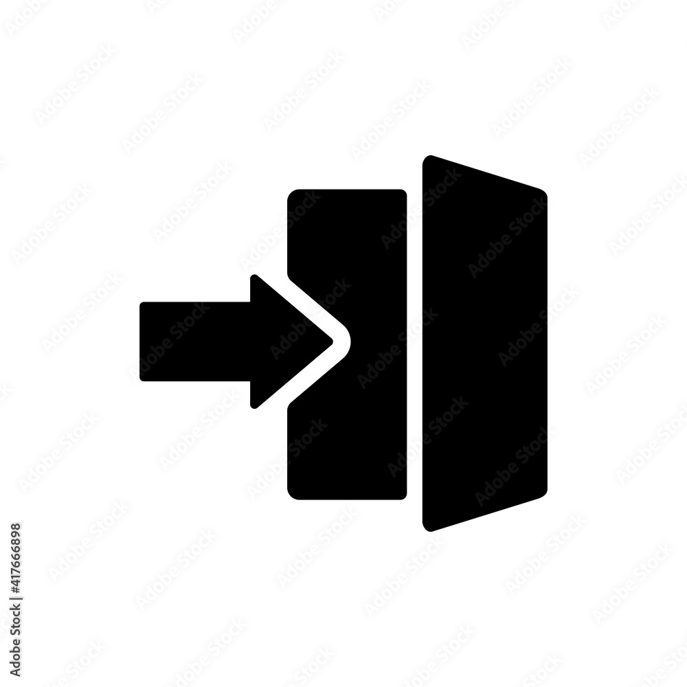Login glyph icon in trendy flat style Login glyph icon in trendy flat style