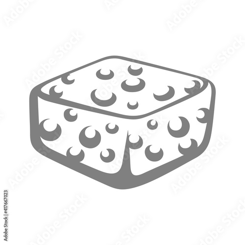 Illustration of foam sponge.