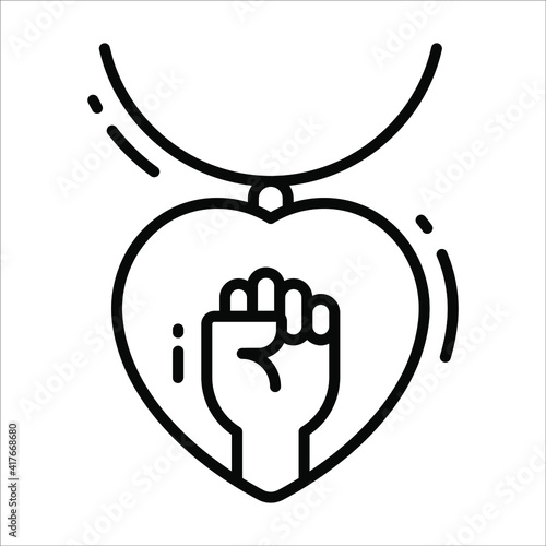 necklace line icon, Women's day sign and symbol icon.