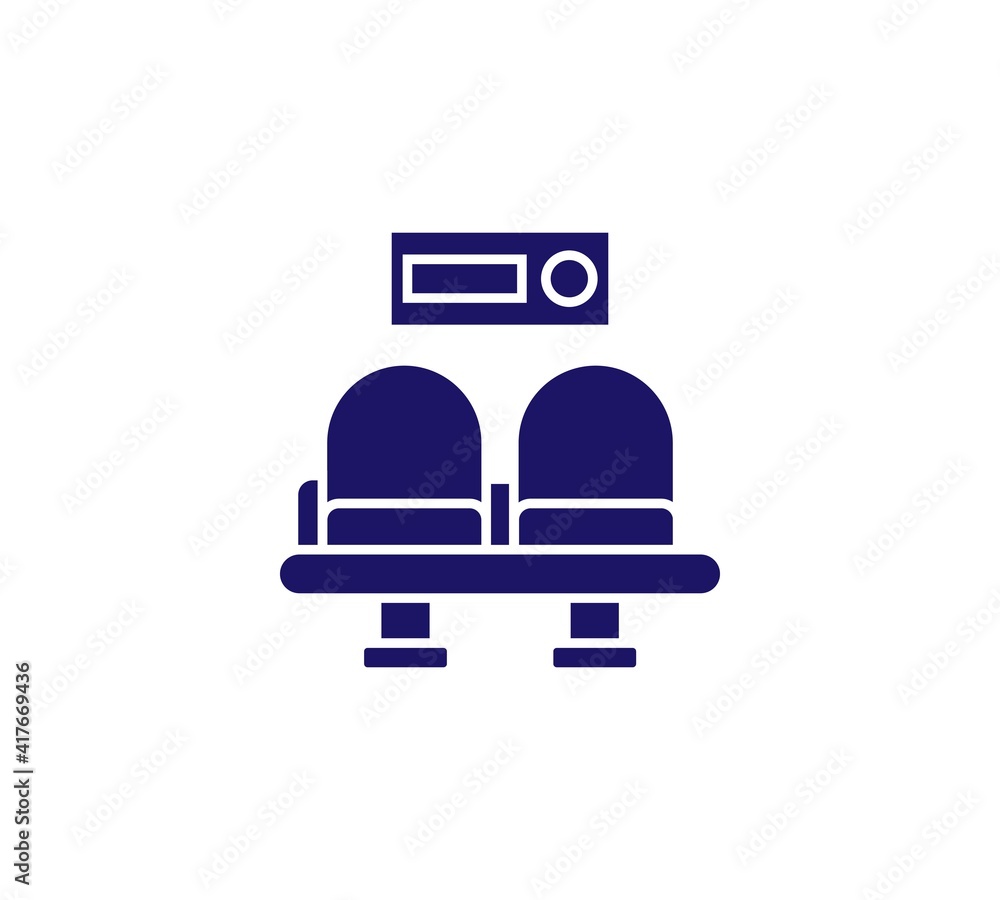 cinema chair icon. Simple element illustration from cinema concept. cinema chair editable symbol design on white background. Can be use for web and mobile.