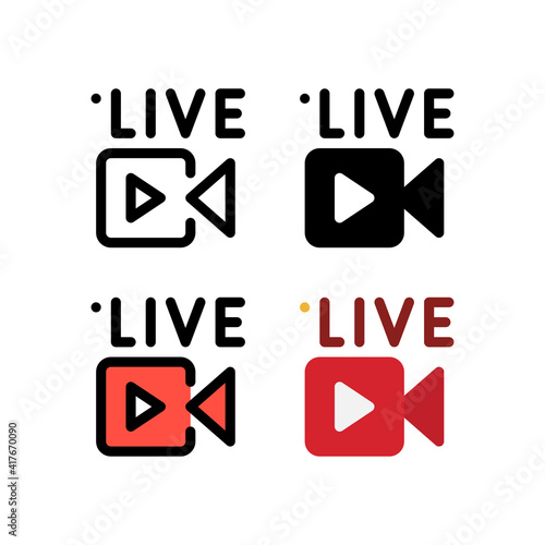 Live Streaming Video YouTube Channel Icon, Logo, and illustration