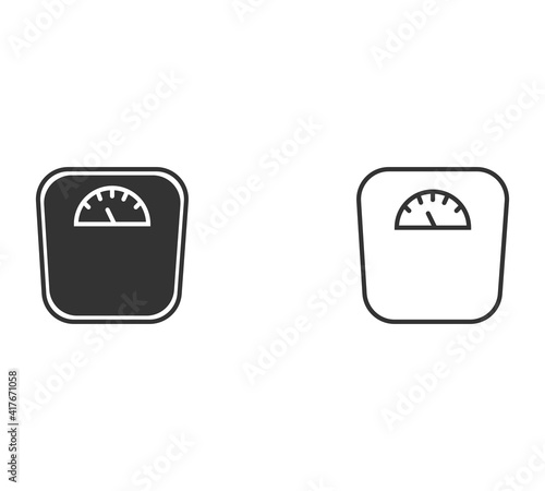 Weight scale vector icon sign symbol