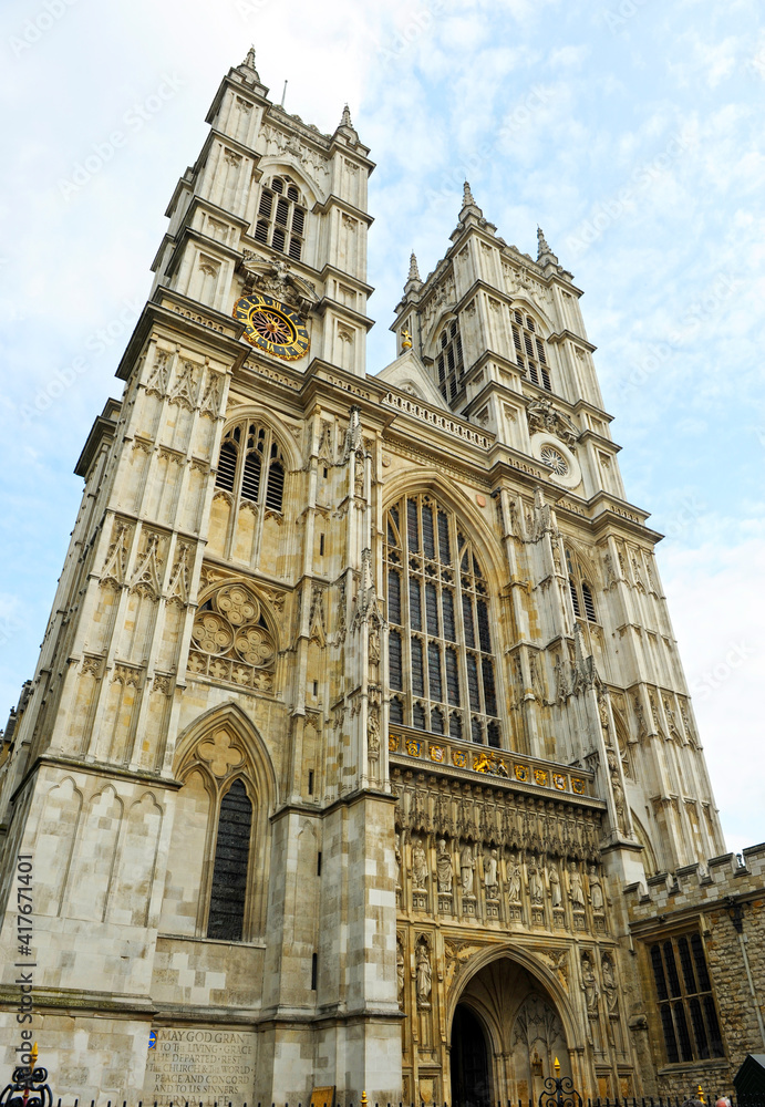 Fototapeta premium Westminster Abbey in London, England, UK. UNESCO World Heritage Site since 1987
