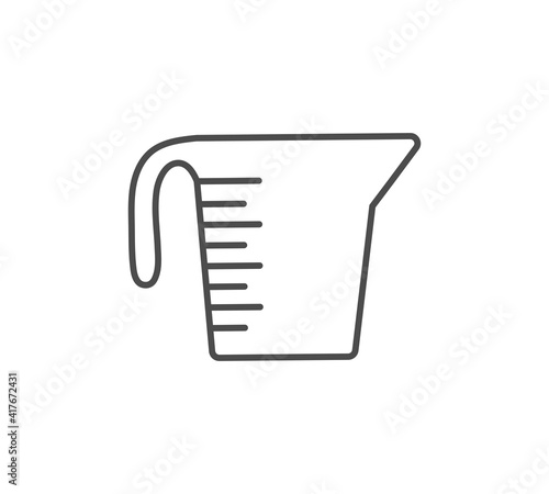 Measuring cup vector icon sign symbol