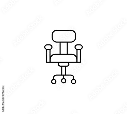 Office armchair icon vector design template