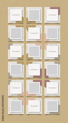  Creative instagram puzzle feed with 18 templates