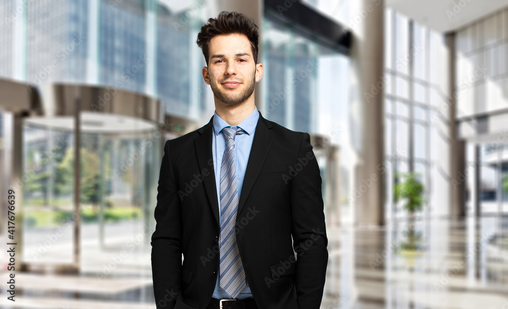 Young manager in a luxury modern open space business center Young manager in a luxury modern open space business center