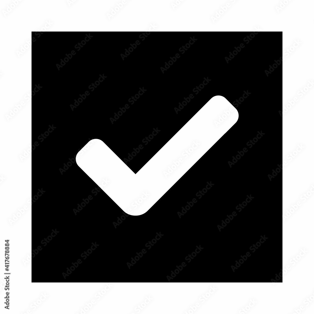 Check marks, Tick marks, Accepted, Approved, Yes, Correct, Ok, Right Choices, Task Completion, Voting. - vector mark symbols. White outline design. Isolated icon.