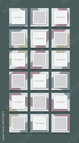  Creative instagram puzzle feed with 18 templates