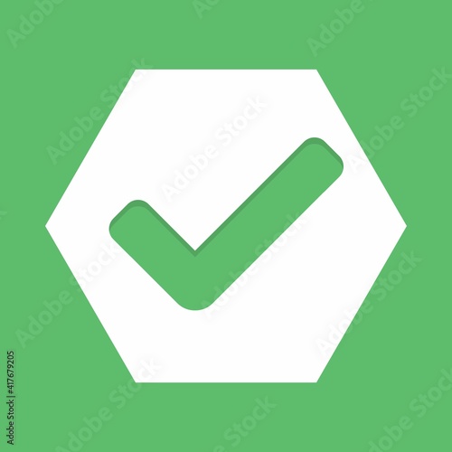 Check marks, Tick marks, Accepted, Approved, Yes, Correct, Ok, Right Choices, Task Completion, Voting. - vector mark symbols in green. Isolated icon.