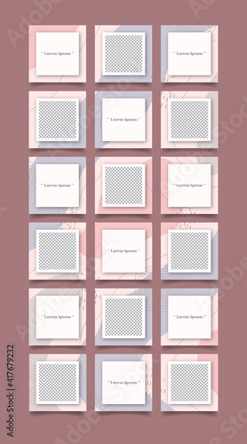  Creative instagram puzzle feed with 18 templates