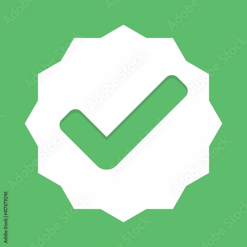 Check marks, Tick marks, Accepted, Approved, Yes, Correct, Ok, Right Choices, Task Completion, Voting. - vector mark symbols in green. Isolated icon.