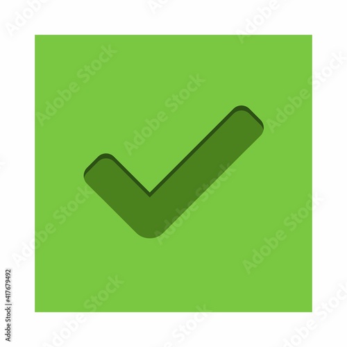 Check marks, Tick marks, Accepted, Approved, Yes, Correct, Ok, Right Choices, Task Completion, Voting. - vector mark symbols in green. Isolated icon.