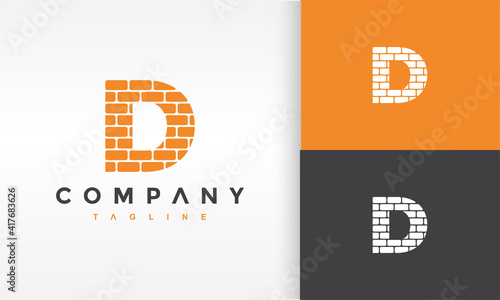 initials D brick logo