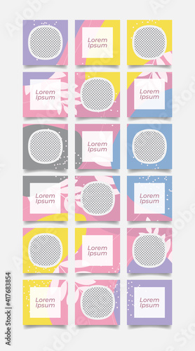 Creative instagram puzzle feed with 18 templates