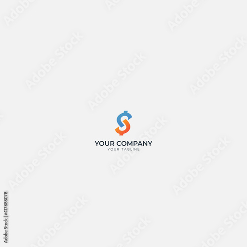 Cash back money logo letter CS logo