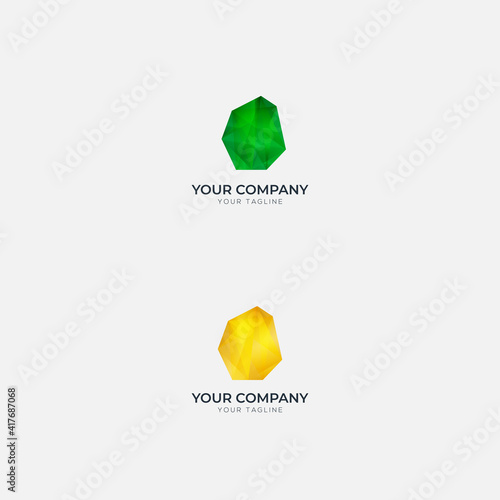 gold stone and green jade jewels logo