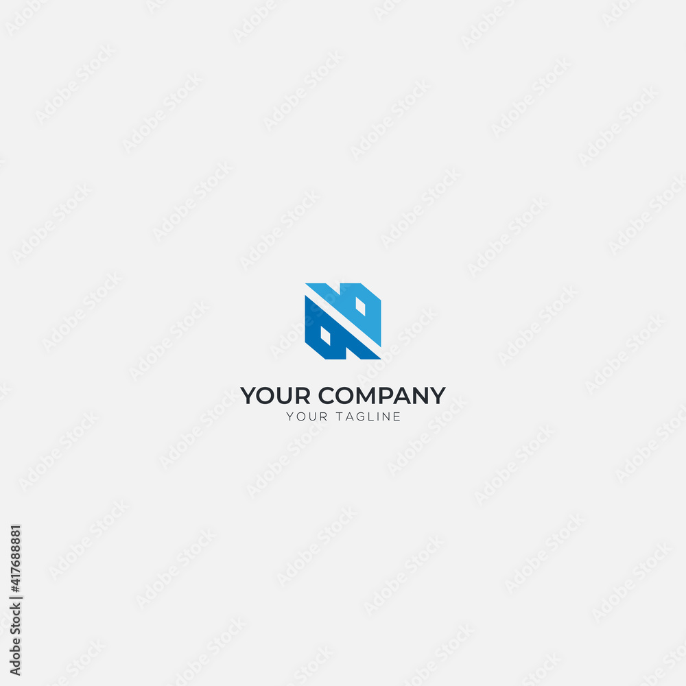 letter N logo simple initial monogram letter N logo simple initial monogram