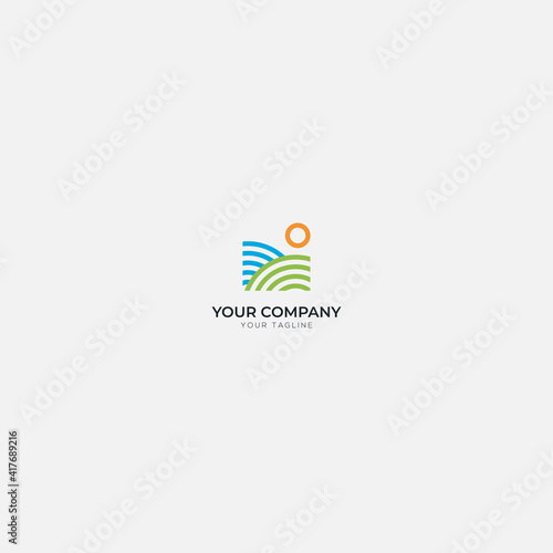 land farming garden logo
